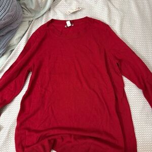 NWT Women's Red Sweater Top - XS Petite
